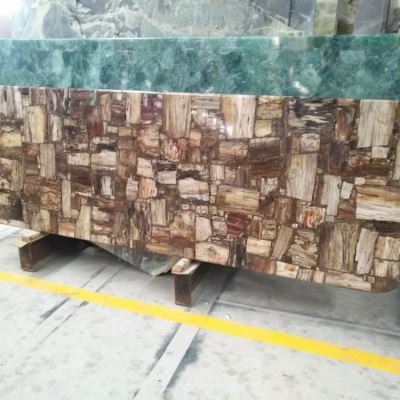 Versteinertes Holz Halbedelstein Bar Top